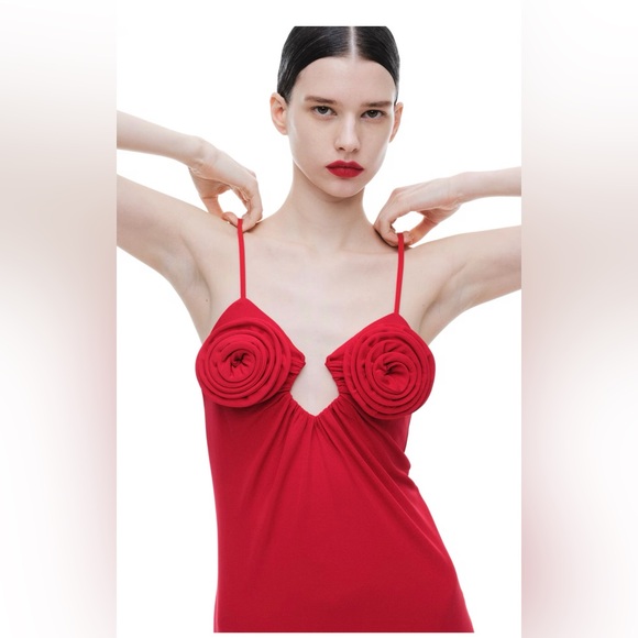 Magda Butrym H&M Red Slip dress with appliqué roses
Size XS - Picture 2 of 4